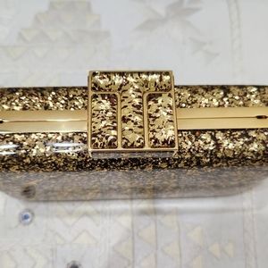 TOM FORD Glitter Plexi Glass Clutch Authentic